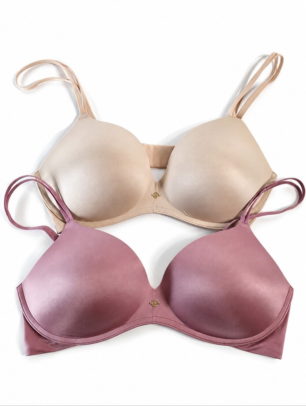 Victoria's Secret Very Sexy Bras 38C Padded No Wire Nude Mauve Lot of 2 Plus